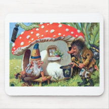 A Gnome Living in a Mushroom Cottage Mousepad