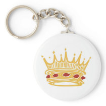 A Golden King's Crown With Jewels Keychains