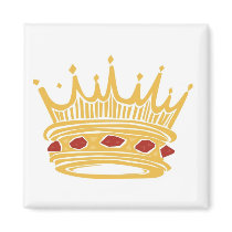 A Golden King's Crown With Jewels Fridge Magnet