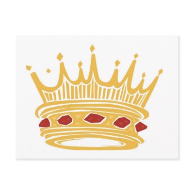 A Golden King's Crown With Jewels Post Card by White_Wedding