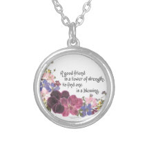 A good friend is a blessing personalized necklace