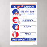 A Good Lunch Eat Well 1941 WPA posters