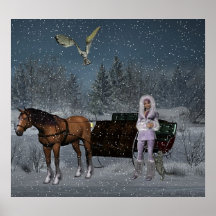A Great Day for a Sleigh Ride Print