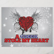 A Greek Stole my Heart Personalized Flyer