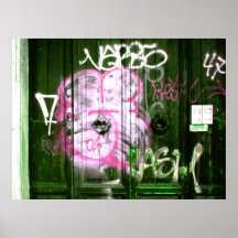 A Green Door in Rome Print