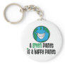 A Green Planet is a Happy Planet Keychain