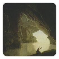 A Grotto in the Gulf of Salernum Square Stickers