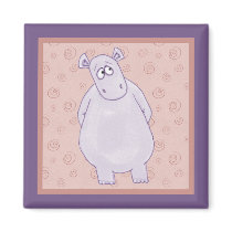 A Guilty Little Hippo Magnet