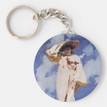 A Gust of Wind by John Singer Sargent Keychain