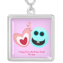 A Happy Heart - Proverbs 15:13 NIV necklaces