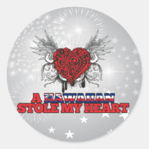 A Hawaiian Stole my Heart Sticker