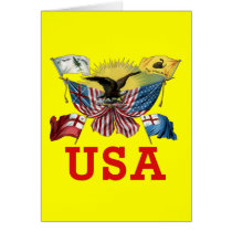 A History of American Flags on a Tshirt Card