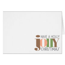 A HOLLY JOLLY CHRISTMAS Card