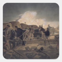 A Hot Night in the Batteries, plate from 'The Seat Square Stickers