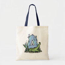 A is for alligator canvas bag
