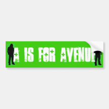 A is For Bumper Sticker
