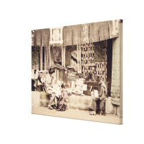 A Japanese cloth store, c.1890 (hand coloured phot canvas prints