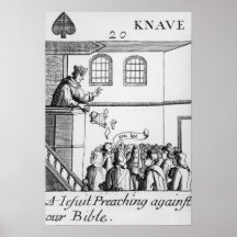 A Jesuit Preaching Against Our Bible Print