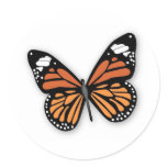 A Jeweled Monarch Butterfly Round Stickers