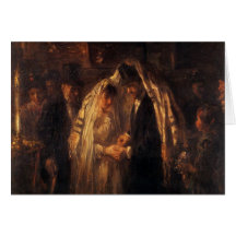 A Jewish Wedding by Jozef Israels - Circa 1903 Greeting Cards