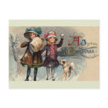 "A Joyful Christmas" Vintage Postcard