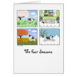A Keeshond's Four Seasons Card