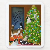 A Kitty Cat Christmas Mousepad