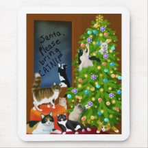 A Kitty Cat Christmas Mousepad