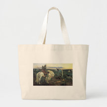 A Knight at the Crossroads Canvas Bags
