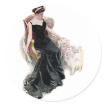 A Lady and Her Cats Sticker
