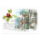 A Letter from Santa Wearing a Green Coat Post Card