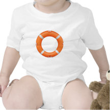 A life buoy for safety at sea baby bodysuit