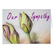 A Lisianthus Sympathy card-customize