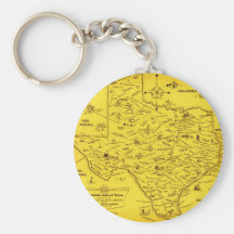 A Literary map of Texas by Dallas Pub Lib (1955) Key Chains
