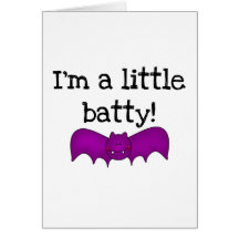 A Little Batty Halloween T-shirts and Gifts Greeting Cards
