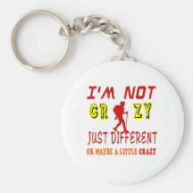 A Little Crazy for Hiking Key Chain