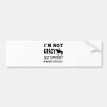 A Little Crazy for Horse Riding Bumper Sticker