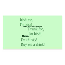 A Little Drunk on St. Patrick's Day? Business Card Template