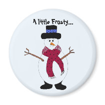 A little Frosty Snowman Fridge Magnet