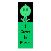 A Little Green Man, Mini Bookmarks Business Card Templates