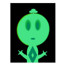A Little Green Man Postcards