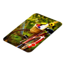 A Loaf of Bread a jug of Wine & a Bike Vinyl Magnets