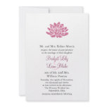 A Lotus Flower Wedding invitation (white)