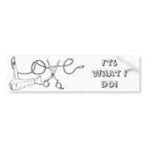 A Love sticker for Hairdresser Bumper Sticker