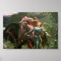 A lovely lady and her knight print