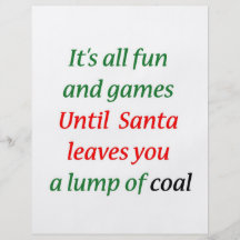 A Lump Of Coal Personalized Flyer