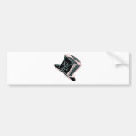 A Mad Hatter Hat in Black with Pink Tint Bumper Sticker