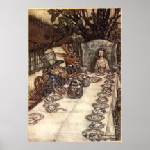 A Mad Tea Party by Arthur Rackham Print
