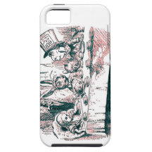 A Mad Tea Party Tenniel Pink Tint iPhone 5 Covers