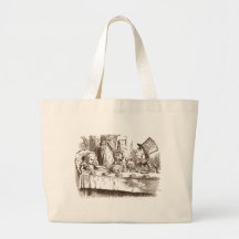 A Mad Tea Party Tenniel Sepia Bags